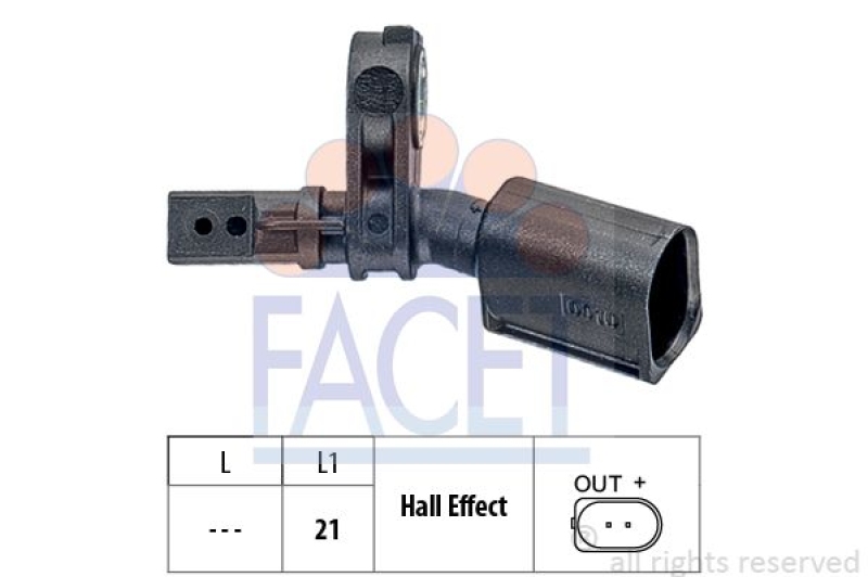 FACET Sensor, wheel speed Made in Italy - OE Equivalent