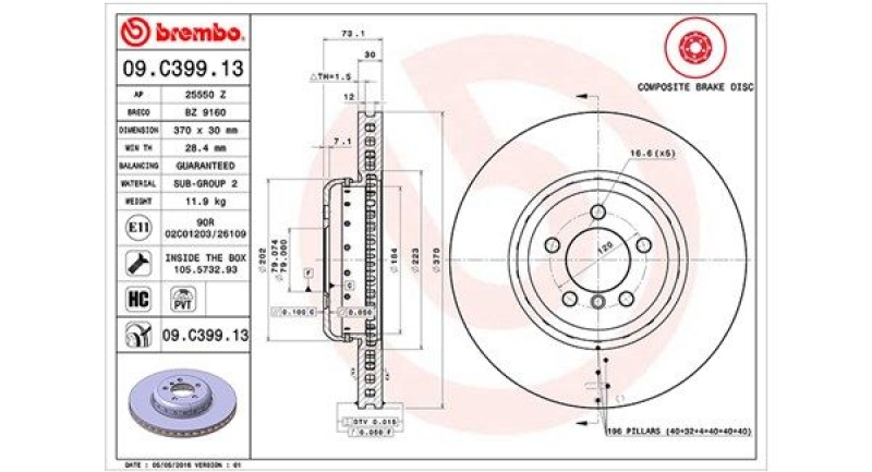 2x MAGNETI MARELLI Brake Disc