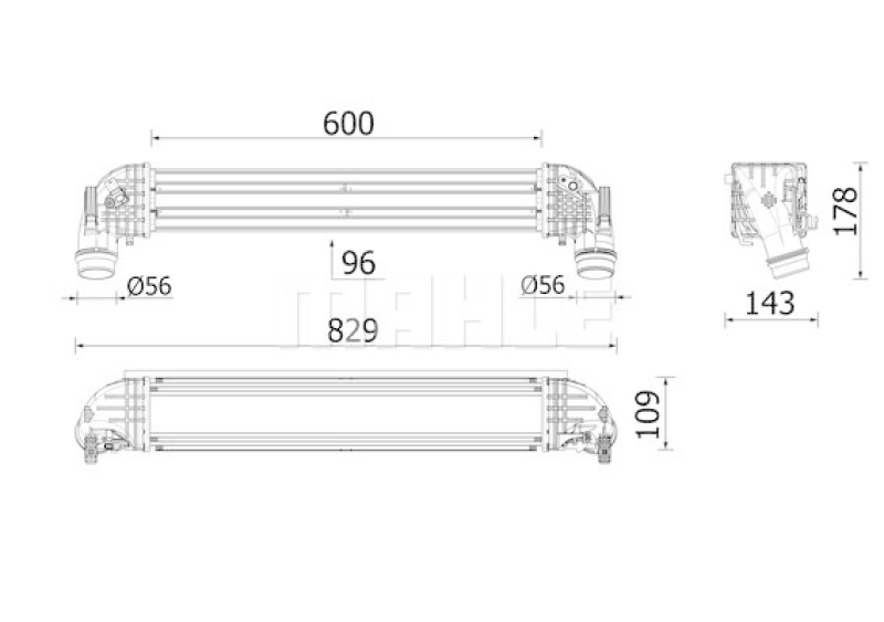 MAHLE Ladeluftkühler BEHR *** PREMIUM LINE ***