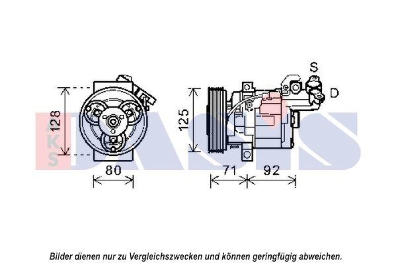 AKS DASIS Kompressor, Klimaanlage 852614N