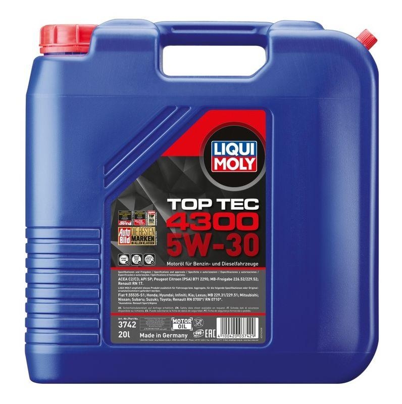 Liqui Moly Leichtlaufmotorenöl Top Tec 4300 5W-30 20L