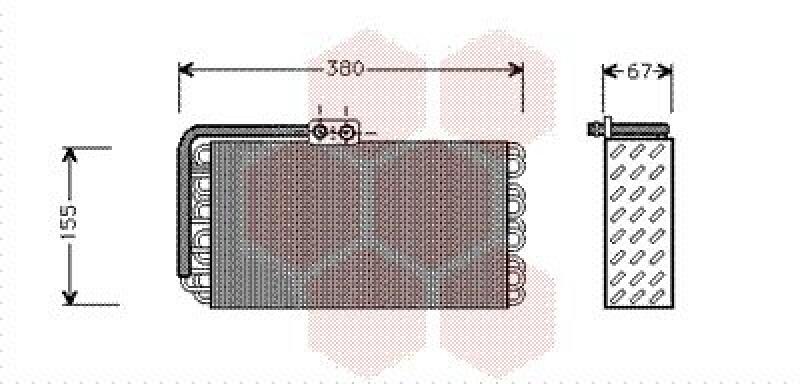 VAN WEZEL Evaporator, air conditioning
