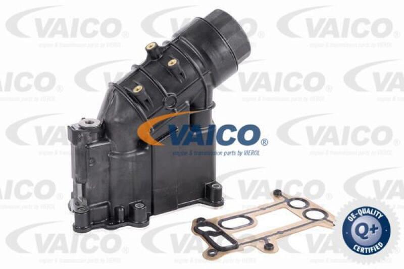 VAICO Housing, oil filter Q+, original equipment manufacturer quality