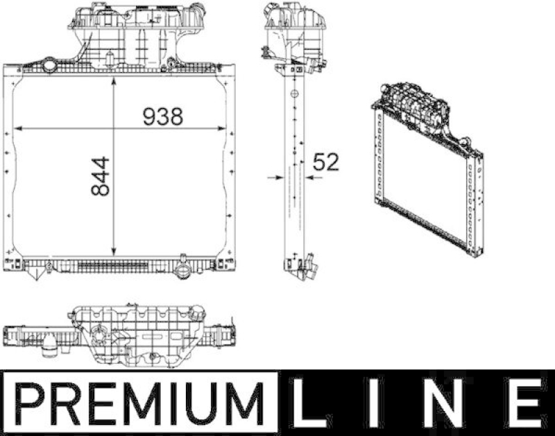 MAHLE Radiator, engine cooling BEHR *** PREMIUM LINE ***