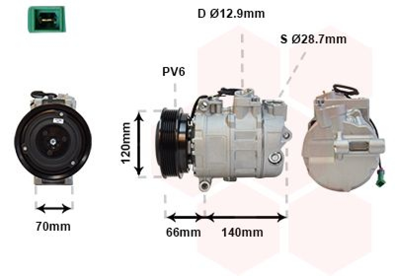 VAN WEZEL Compressor, air conditioning
