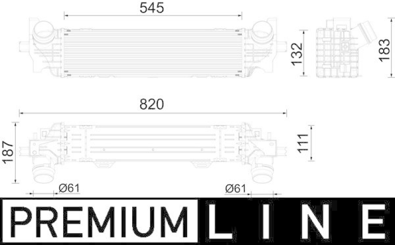 MAHLE Ladeluftk&uuml;hler BEHR *** PREMIUM LINE *** CI 626 000P