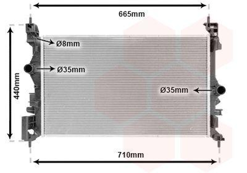 VAN WEZEL Radiator, engine cooling