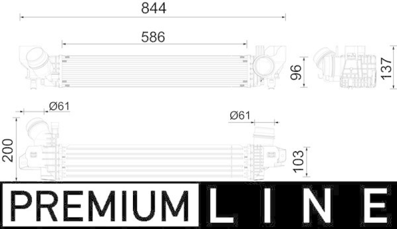 MAHLE Ladeluftkühler BEHR *** PREMIUM LINE ***