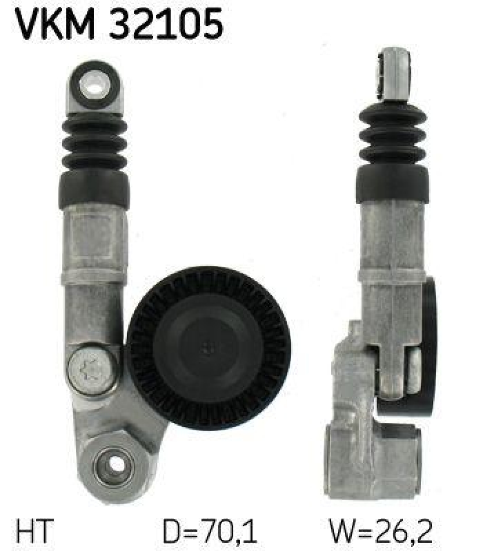 SKF Tensioner Pulley, v-ribbed belt
