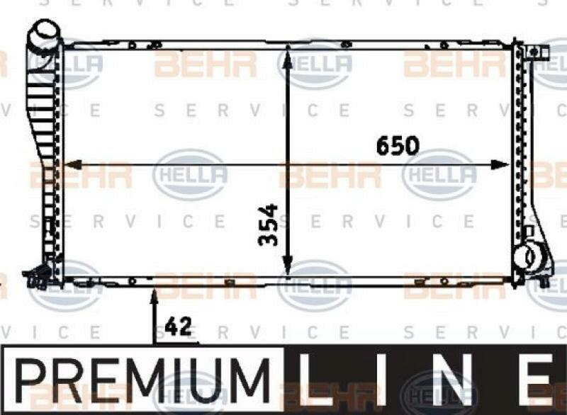 HELLA Radiator, engine cooling BEHR HELLA SERVICE *** PREMIUM LINE ***