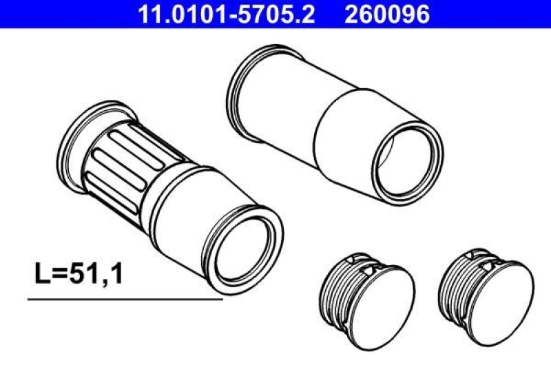 ATE Guide Sleeve Kit, brake caliper