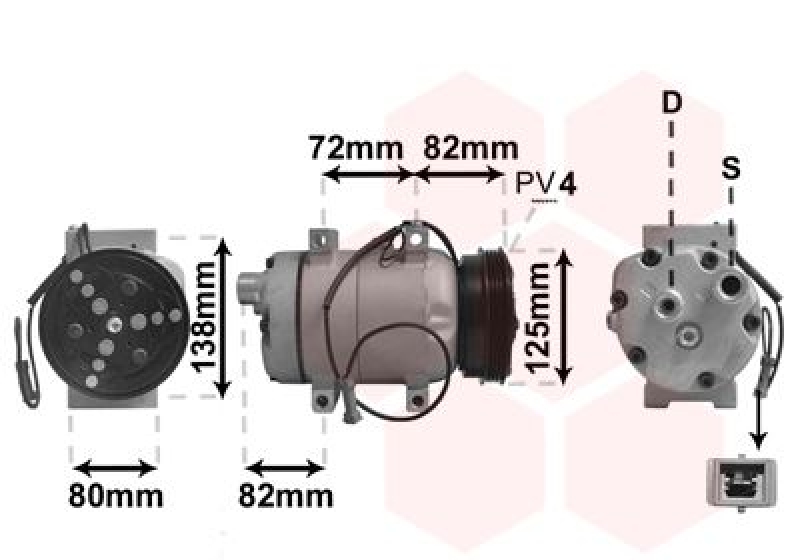 VAN WEZEL Kompressor, Klimaanlage