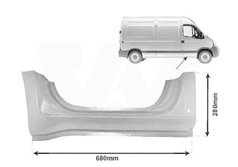 VAN WEZEL Foot Board, door sill