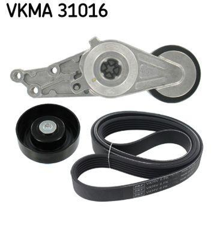 SKF Keilrippenriemensatz VKMA 31016
