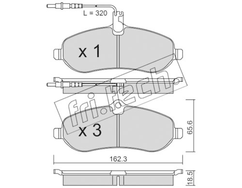 fri.tech. Brake Pad Set, disc brake