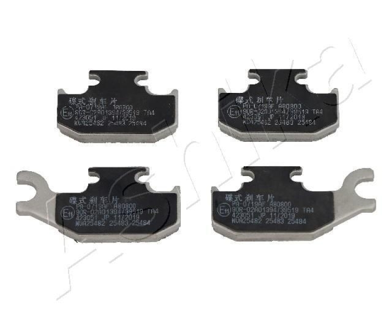 ASHIKA Bremsbelagsatz, Scheibenbremse