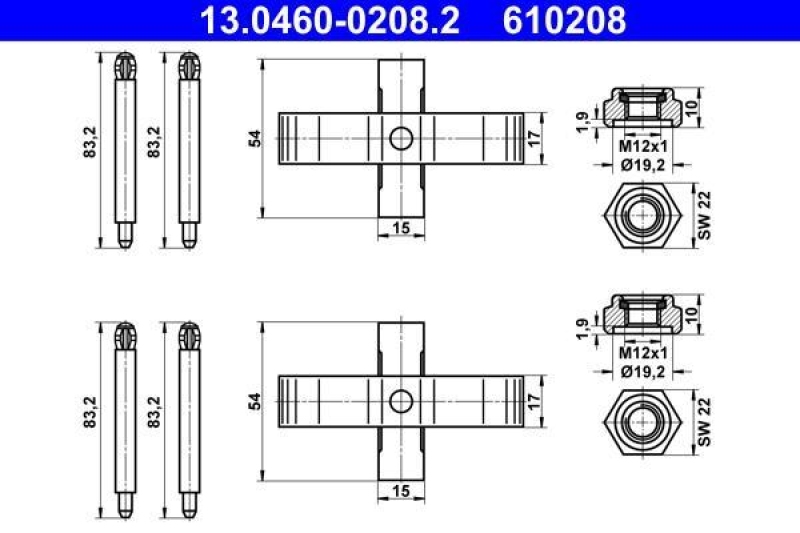 ATE Accessory Kit, disc brake pads