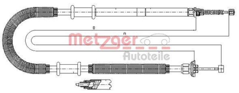 METZGER Seilzug, Feststellbremse 641.12
