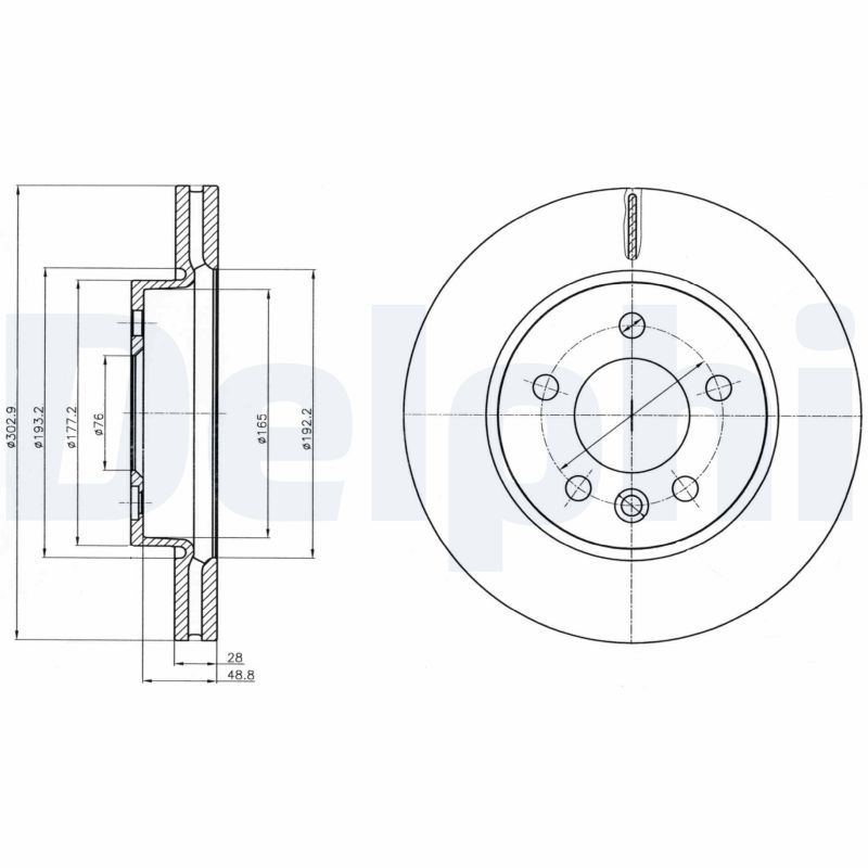 2x DELPHI Bremsscheibe