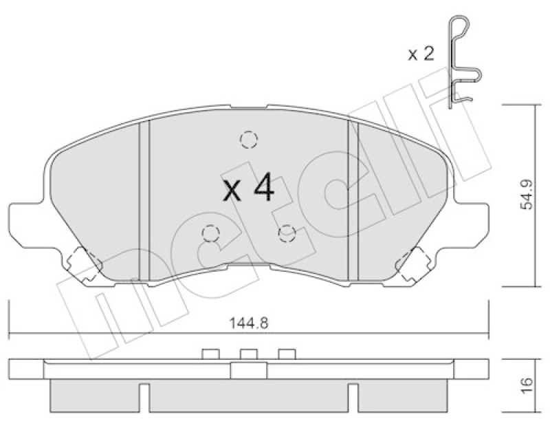 METELLI Brake Pad Set, disc brake