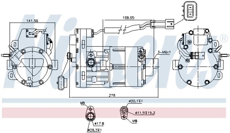 NISSENS Kompressor, Klimaanlage ** FIRST FIT **
