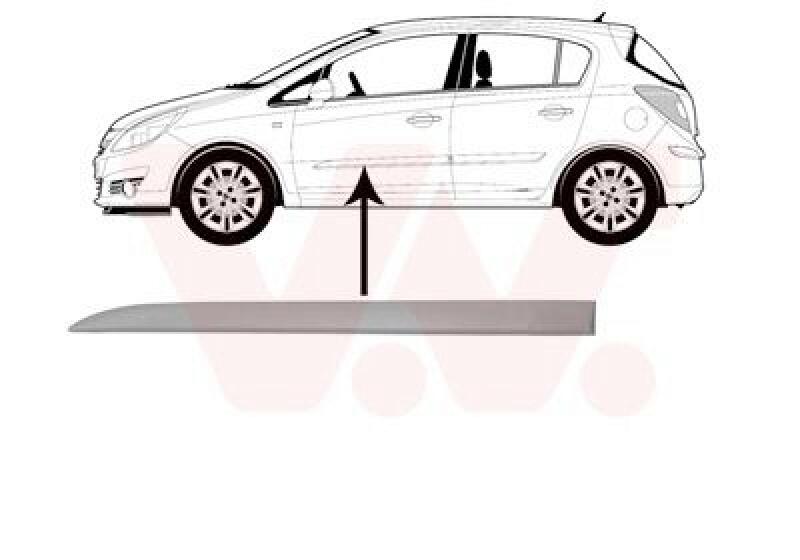 VAN WEZEL Trim/Protective Strip, door