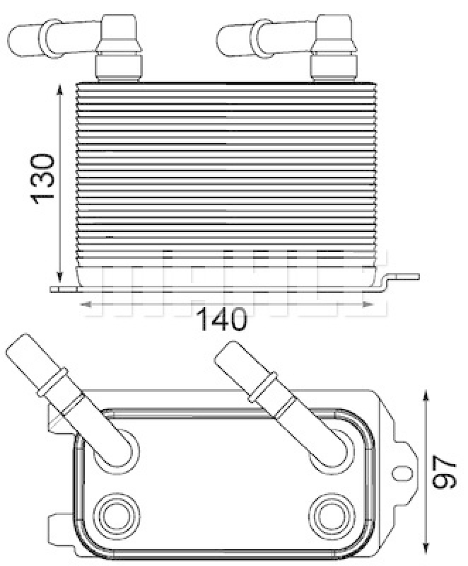 MAHLE Oil Cooler, automatic transmission BEHR *** PREMIUM LINE ***