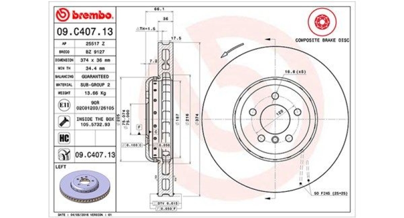 2x MAGNETI MARELLI Bremsscheibe