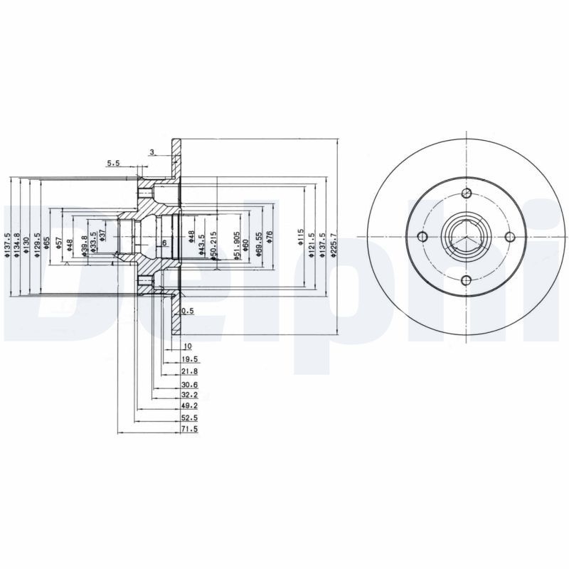 2x DELPHI Bremsscheibe