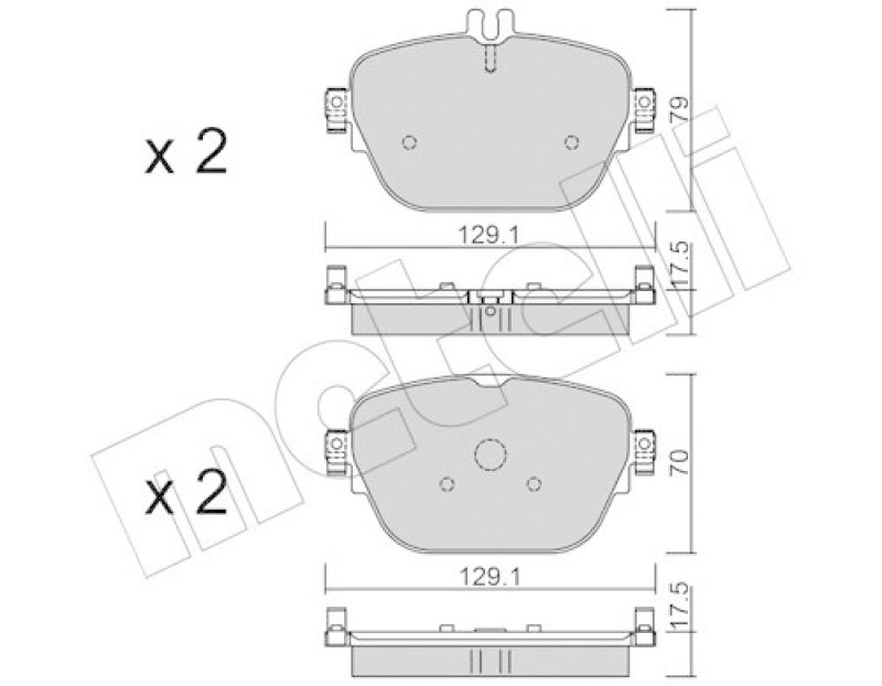 METELLI Brake Pad Set, disc brake