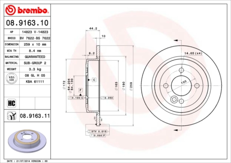 BREMBO BREMSSCHEIBEN + BREMBO BREMSBELÄGE