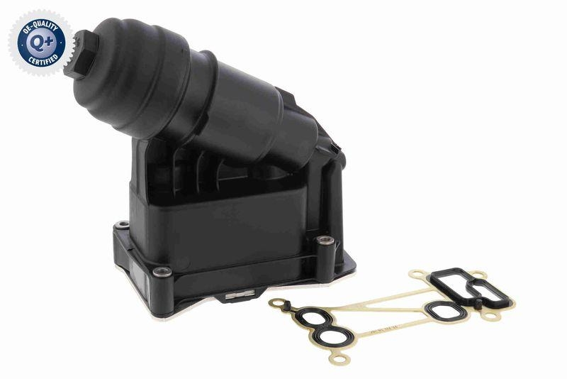 VAICO Housing, oil filter Q+, original equipment manufacturer quality