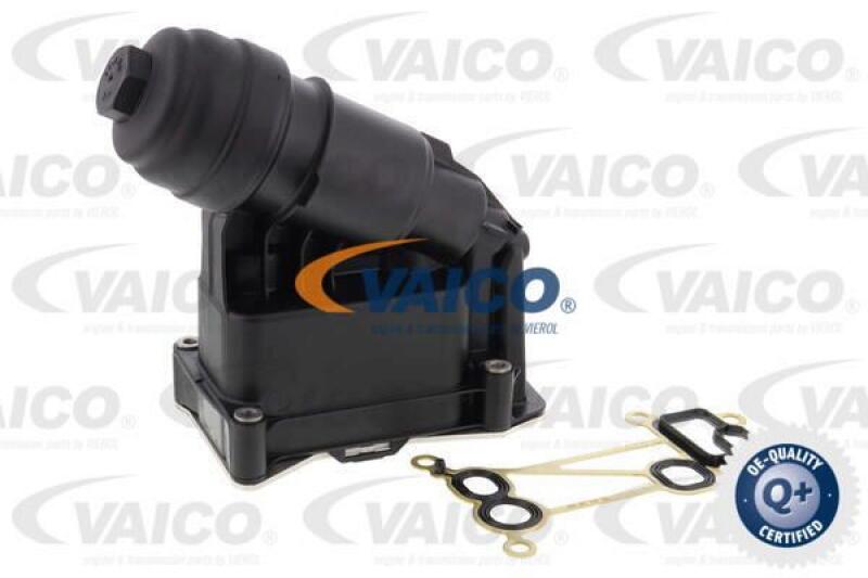 VAICO Housing, oil filter Q+, original equipment manufacturer quality