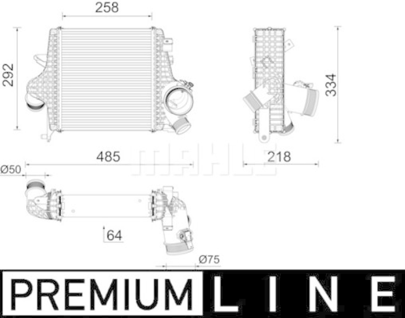 MAHLE Ladeluftkühler BEHR *** PREMIUM LINE ***