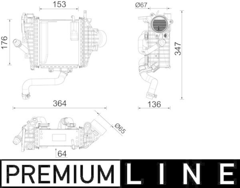 MAHLE Ladeluftkühler BEHR *** PREMIUM LINE ***