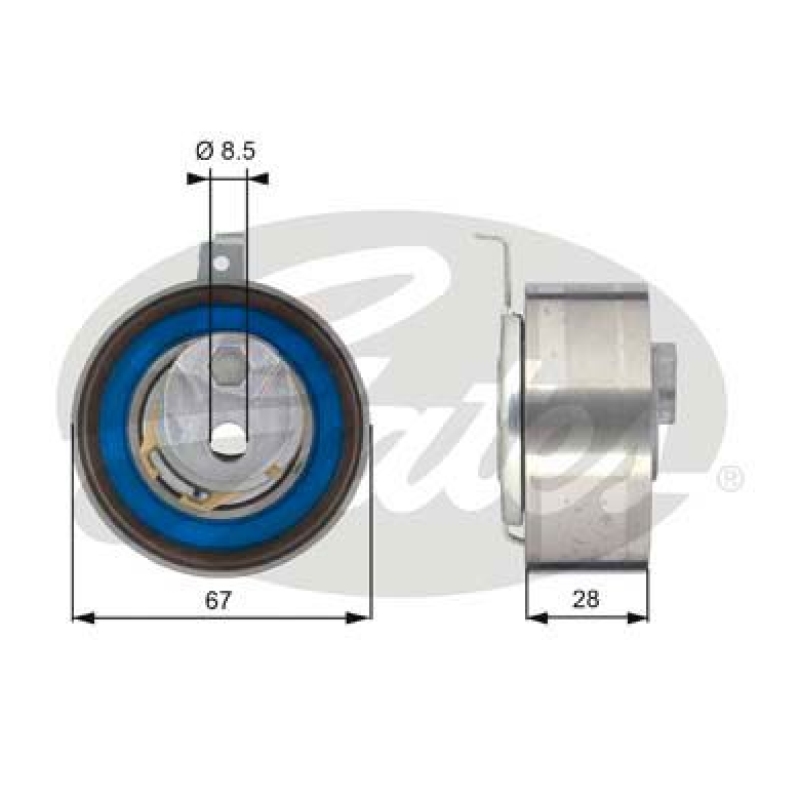 GATES Spannrolle, Zahnriemen PowerGrip®