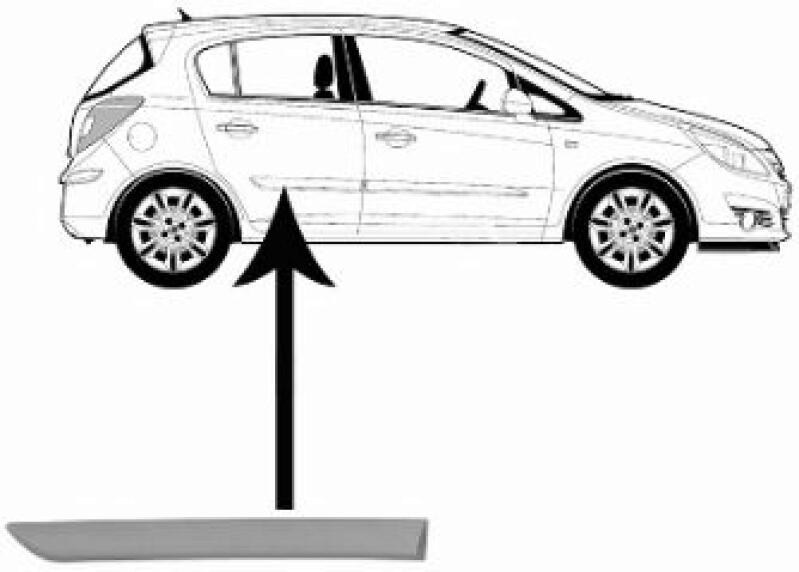 VAN WEZEL Trim/Protective Strip, door