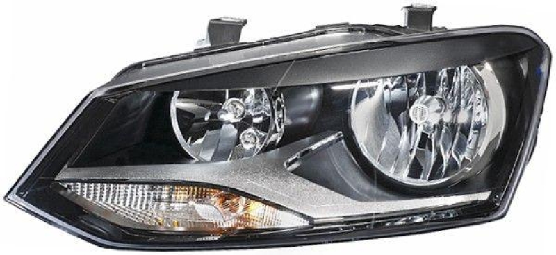 1x Hella Hauptscheinwerfer H7 Rechts passend f&uuml;r VW Polo 5 6R1 BJ bis 04/2014 1LE 247 051-041