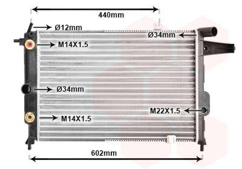 VAN WEZEL Radiator, engine cooling