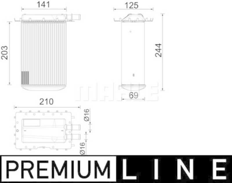 MAHLE Ladeluftkühler BEHR *** PREMIUM LINE ***