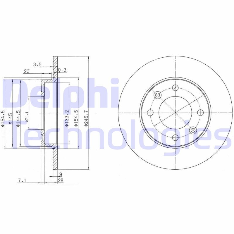 2x DELPHI Bremsscheibe