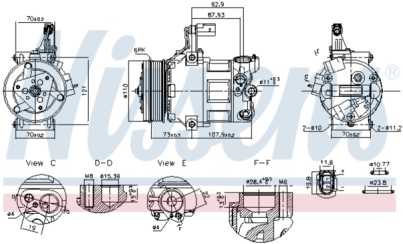 NISSENS Kompressor, Klimaanlage ** FIRST FIT **