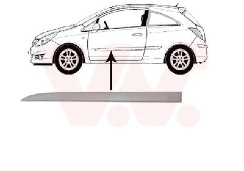 VAN WEZEL Trim/Protective Strip, door