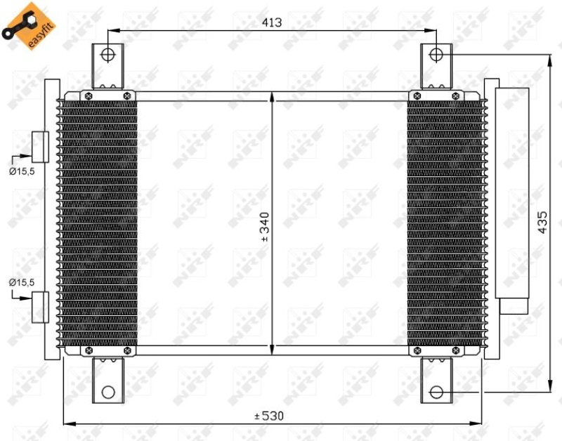 NRF Kondensator, Klimaanlage EASY FIT