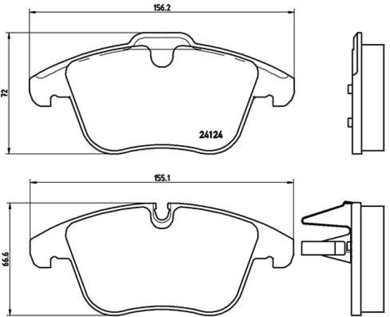 BREMBO Bremsbelagsatz, Scheibenbremse PRIME LINE