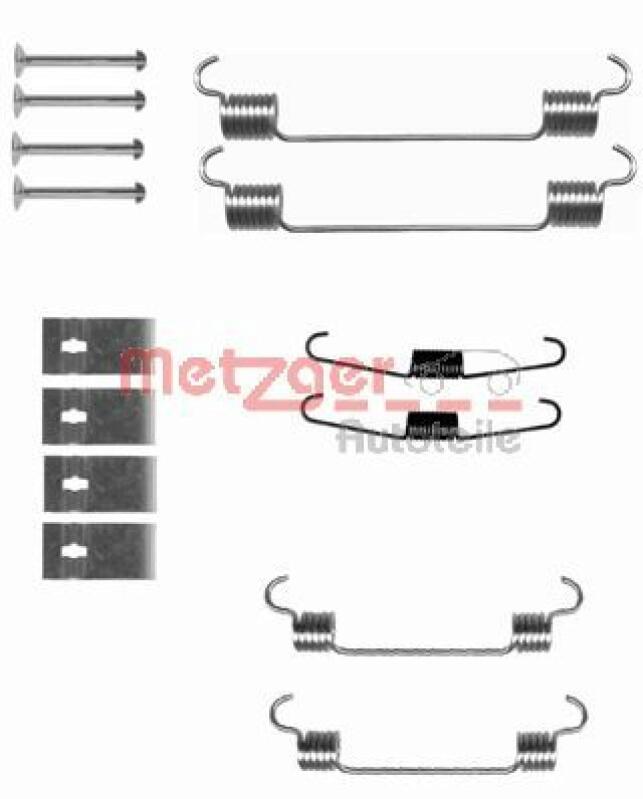 METZGER Accessory Kit, brake shoes GREENPARTS