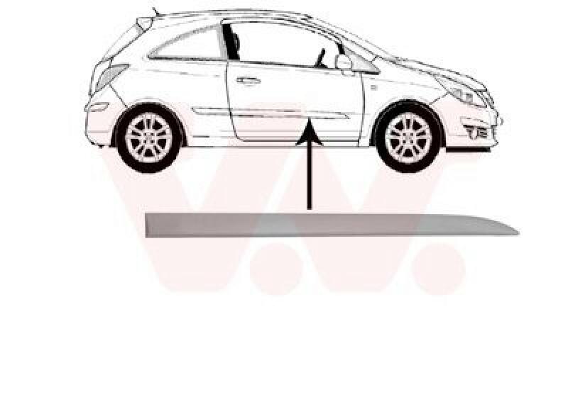 VAN WEZEL Trim/Protective Strip, door