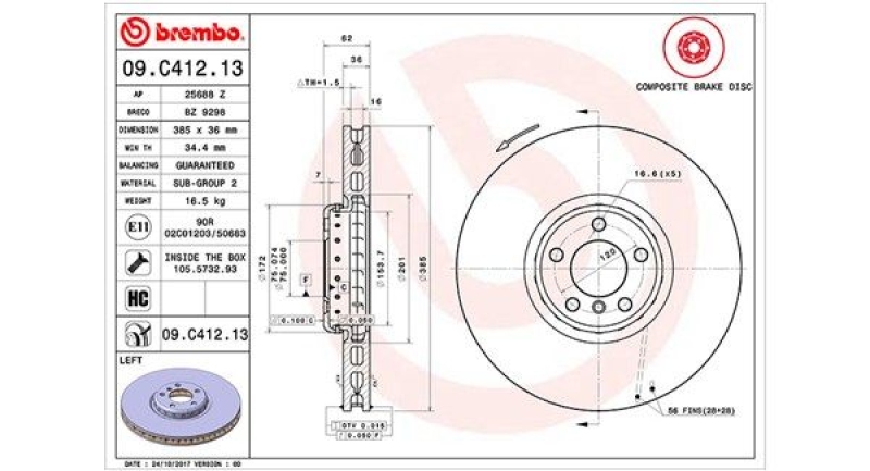 2x MAGNETI MARELLI Bremsscheibe
