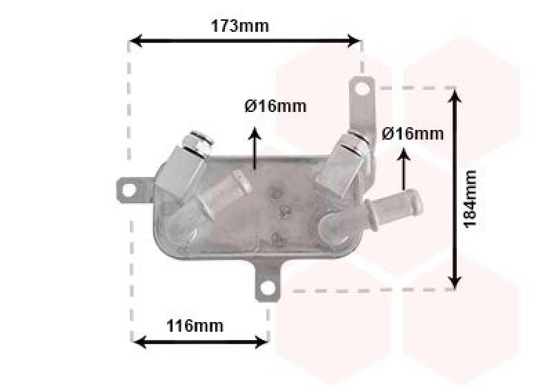 VAN WEZEL Oil Cooler, automatic transmission