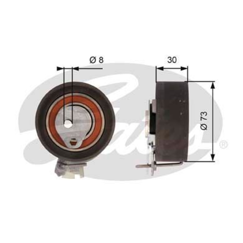 GATES Spannrolle, Zahnriemen PowerGrip™